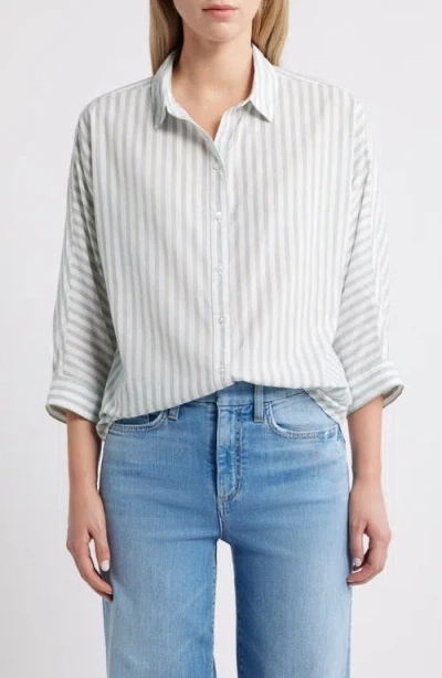 Beachlunchlounge Wells Stripe Shirt In Gray