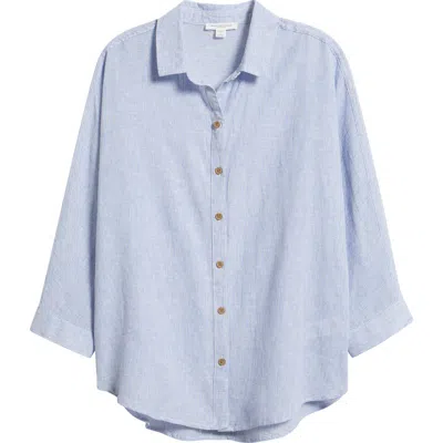Beachlunchlounge Wesley Linen & Cotton Shirt In Animal Print