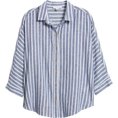 Beachlunchlounge Wesley Linen & Cotton Shirt In Multi