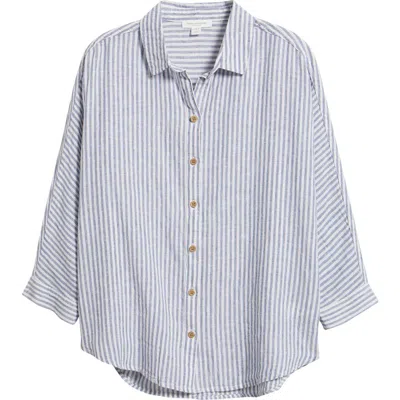 Beachlunchlounge Wesley Linen & Cotton Shirt In Animal Print