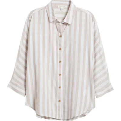Beachlunchlounge Wesley Linen & Cotton Shirt In Multi