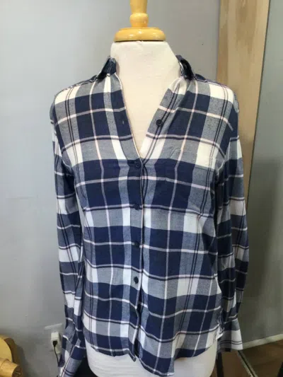 Beachlunchlounge Women's Charley Plaid Button Down Shirt In Moon Shadows In Multi