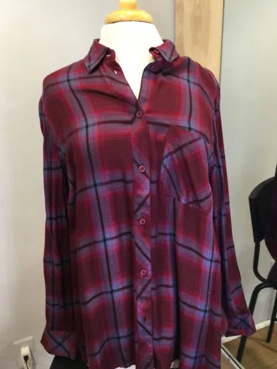 Beachlunchlounge Women's Charley Plaid Button Down Shirt In School House In Multi
