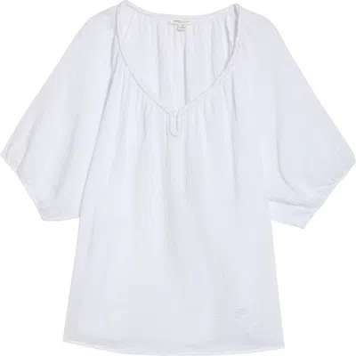 Beachlunchlounge Xyla Cotton Gauze Top In White