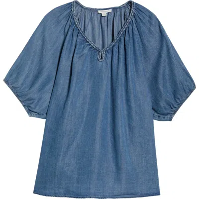 Beachlunchlounge Xyla Denim Top In Blue