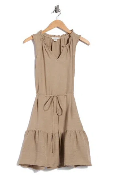 Beachlunchlounge Zendaya Drawstring Dress In Brown