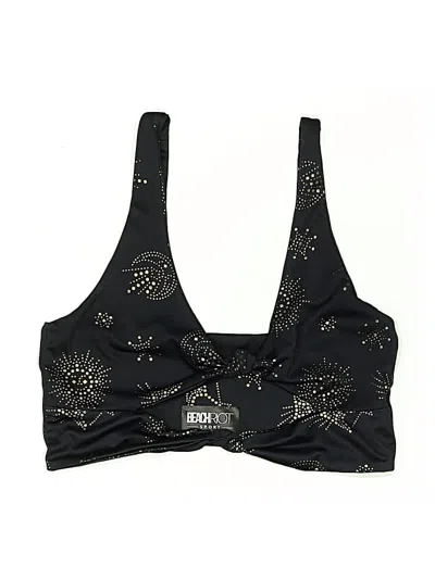 Pre-owned Beachriot Sport Swimsuit Top Black Stars Pattern Swimwear
