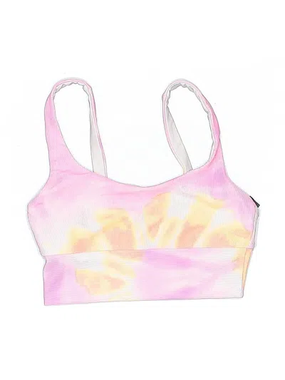 Pre-owned Beachriot Sport Swimsuit Top Pink Tie-dye Pattern Swimwear