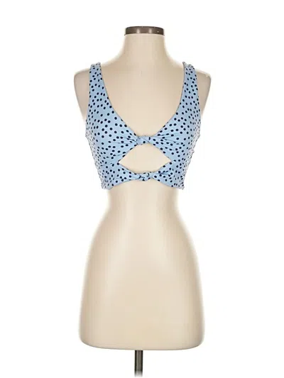 Pre-owned Beachriot Sport Tank Top Blue Halter Neckline Tops