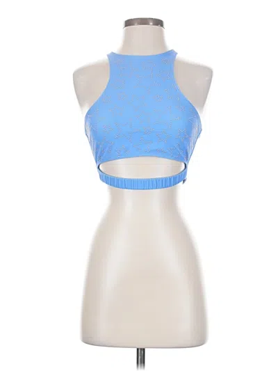 Pre-owned Beachriot Sport Tank Top Blue Halter Neckline Tops