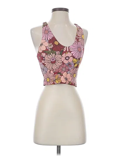 Pre-owned Beachriot Sport Tank Top Pink Halter Neckline Tops