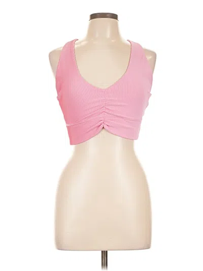 Pre-owned Beachriot Sport Tank Top Pink Strapless Neckline Tops