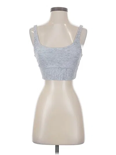 Pre-owned Beachriot Sport Tank Top Silver Strapless Neckline Tops