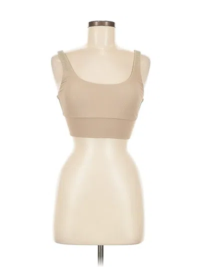 Pre-owned Beachriot Sport Tank Top Tan Strapless Neckline Tops In Brown