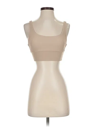 Pre-owned Beachriot Sport Tank Top Tan Strapless Neckline Tops In Brown