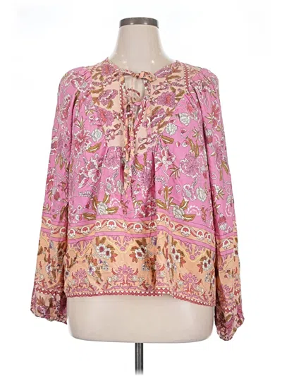 Pre-owned Beachsissi Long Sleeve Blouse In Pink