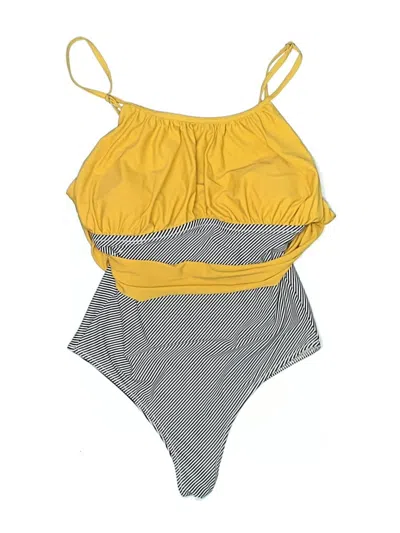 Pre-owned Beachsissi One Piece Swimsuit In Yellow
