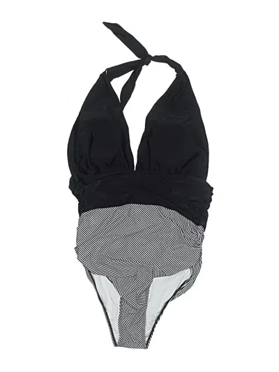 Pre-owned Beachsissi Swimsuit Top Black Color Block Pattern Swimwear