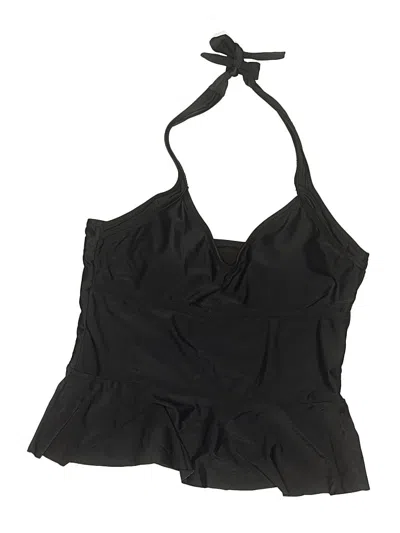 Pre-owned Beachsissi Swimsuit Top Black Solid Pattern Swimwear