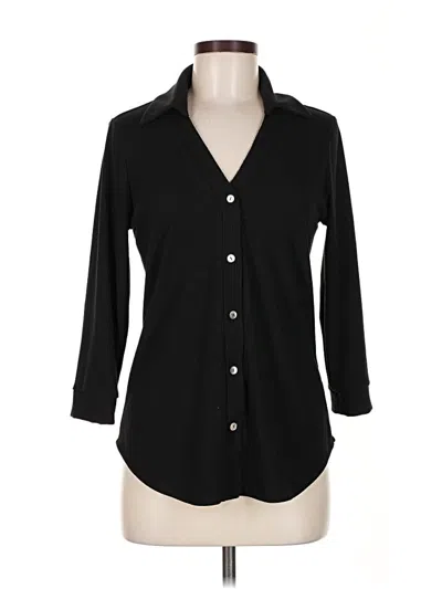 Pre-owned Beacon 3/4 Sleeve Blouse In Black