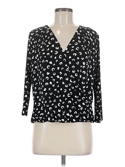 Pre-owned Beacon 3/4 Sleeve Blouse In Black