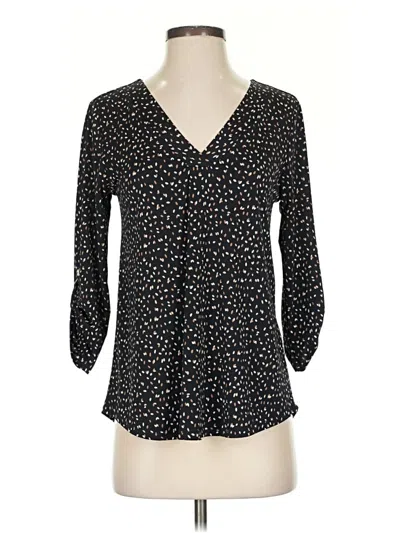Pre-owned Beacon 3/4 Sleeve Blouse In Black