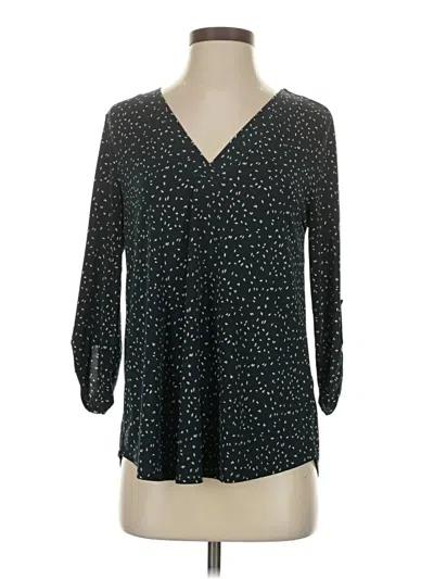 Pre-owned Beacon 3/4 Sleeve Blouse In Black