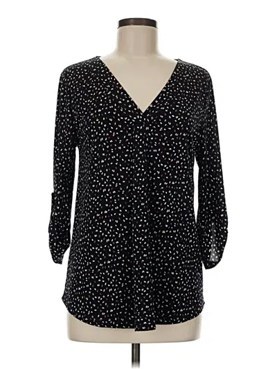 Pre-owned Beacon 3/4 Sleeve Blouse In Black