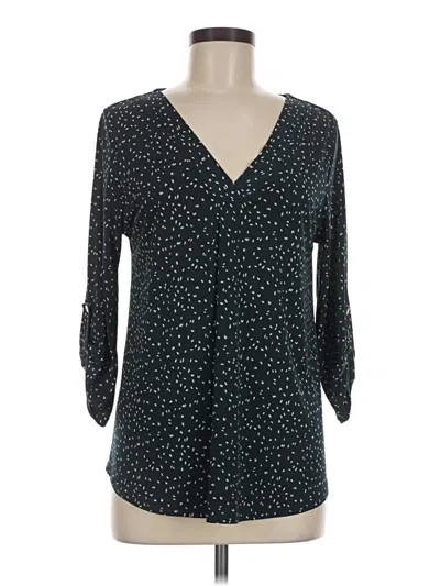 Pre-owned Beacon 3/4 Sleeve Blouse In Black