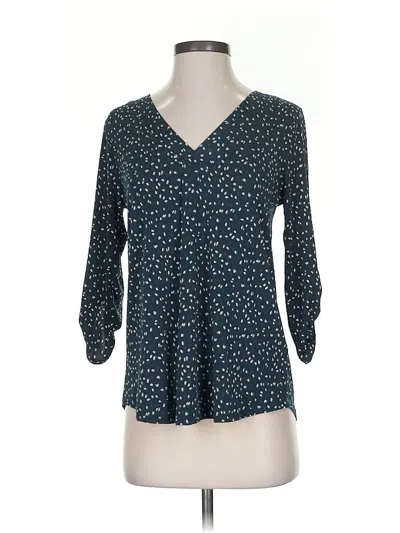 Pre-owned Beacon 3/4 Sleeve Blouse In Blue