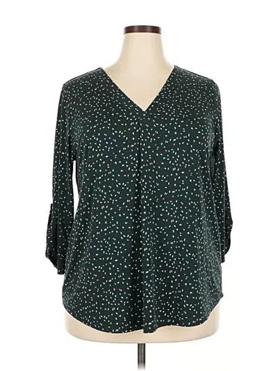 Pre-owned Beacon 3/4 Sleeve Blouse In Blue