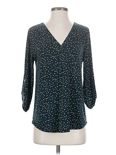 Pre-owned Beacon 3/4 Sleeve Blouse In Blue