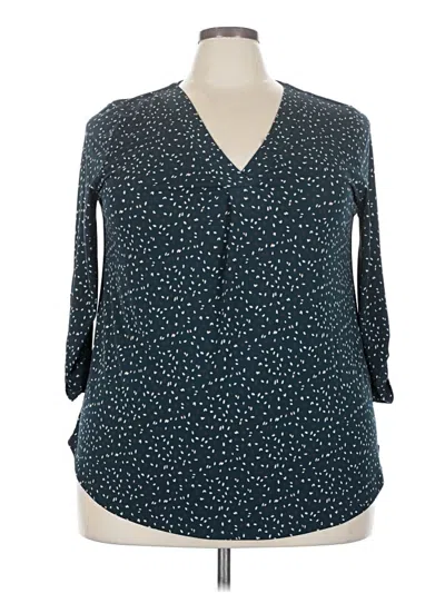 Pre-owned Beacon 3/4 Sleeve Blouse In Blue