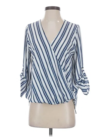 Pre-owned Beacon 3/4 Sleeve Blouse In Blue