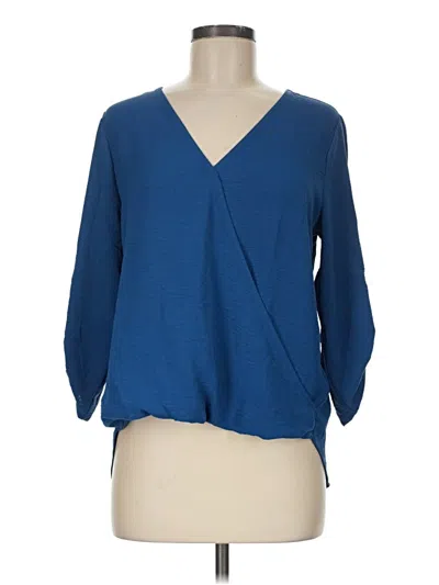 Pre-owned Beacon 3/4 Sleeve Blouse In Blue