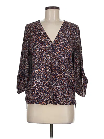 Pre-owned Beacon 3/4 Sleeve Blouse In Brown