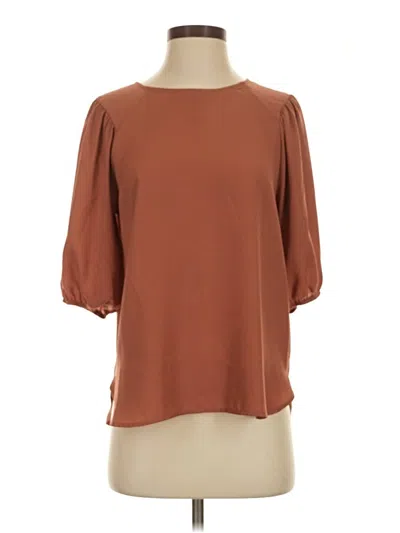 Pre-owned Beacon 3/4 Sleeve Blouse In Brown