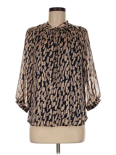 Pre-owned Beacon 3/4 Sleeve Blouse In Gold