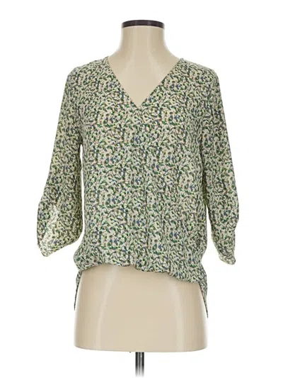 Pre-owned Beacon 3/4 Sleeve Blouse In Green
