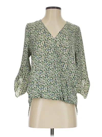 Pre-owned Beacon 3/4 Sleeve Blouse In Green