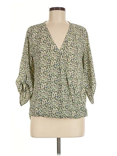 Pre-owned Beacon 3/4 Sleeve Blouse In Green
