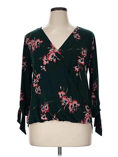 Pre-owned Beacon 3/4 Sleeve Blouse In Green
