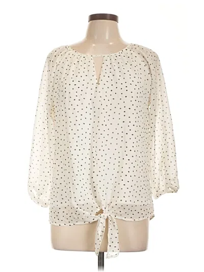 Pre-owned Beacon 3/4 Sleeve Blouse In Ivory