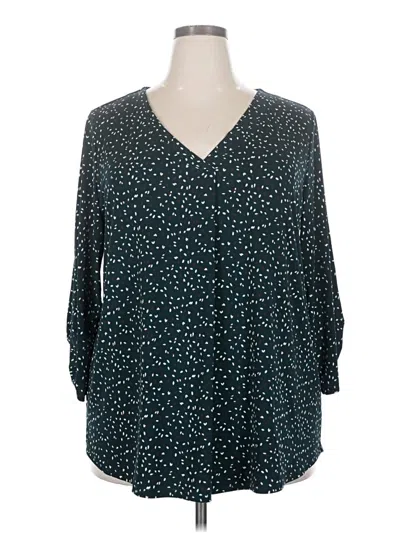 Pre-owned Beacon 3/4 Sleeve Blouse In Teal