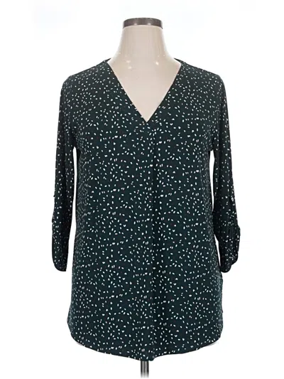 Pre-owned Beacon 3/4 Sleeve Blouse In Teal