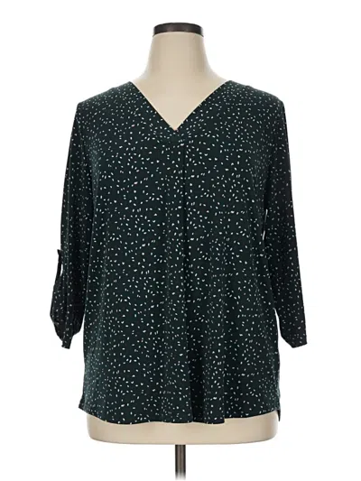 Pre-owned Beacon 3/4 Sleeve Blouse In Teal