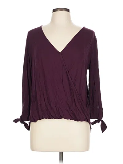 Pre-owned Beacon 3/4 Sleeve T-shirt In Purple