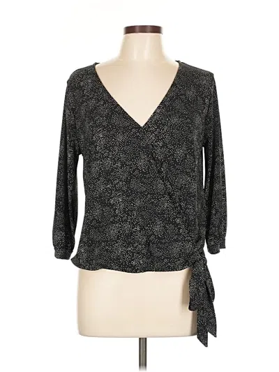 Pre-owned Beacon Apparel 3/4 Sleeve Blouse In Black