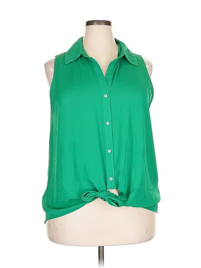 Pre-owned Beacon Apparel Sleeveless Blouse In Green