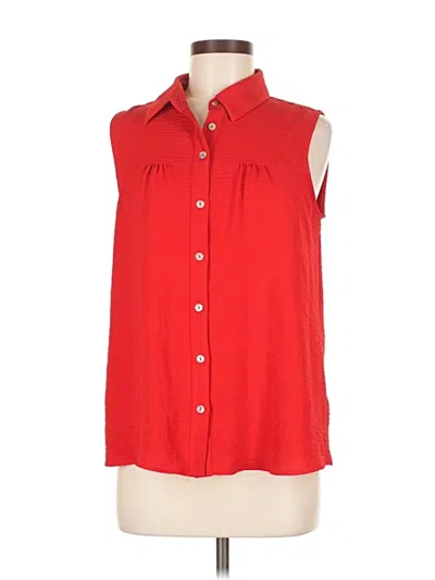 Pre-owned Beacon Apparel Sleeveless Blouse In Red